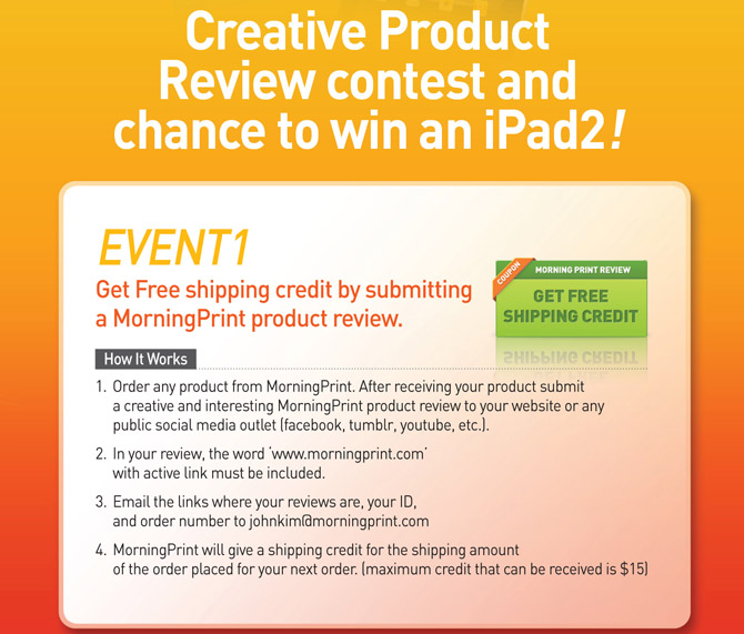 Creative produt review contest and chance to win an iPad2