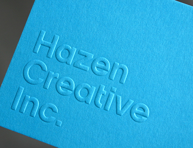 press embossing business cards