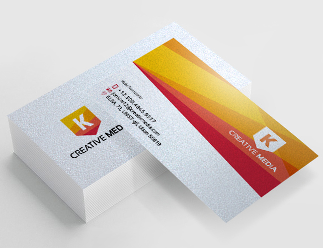 Orange Business Cards, Business Cards Paper