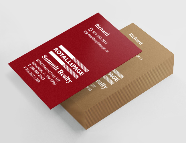Colored Paper Business cards