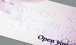 Braille business cards