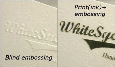  Business Cards - Press Embossing - Blind